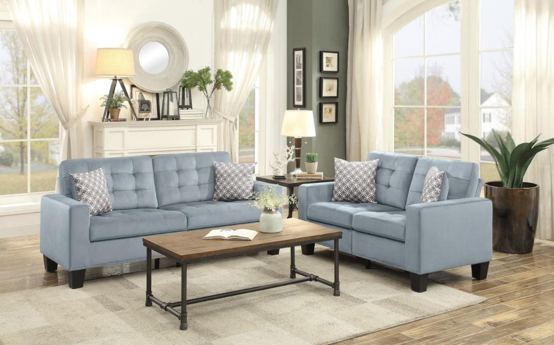 Homelegance Furniture Lantana Loveseat in Gray 9957GY-2 - LasVegasFurnitureOnline.com