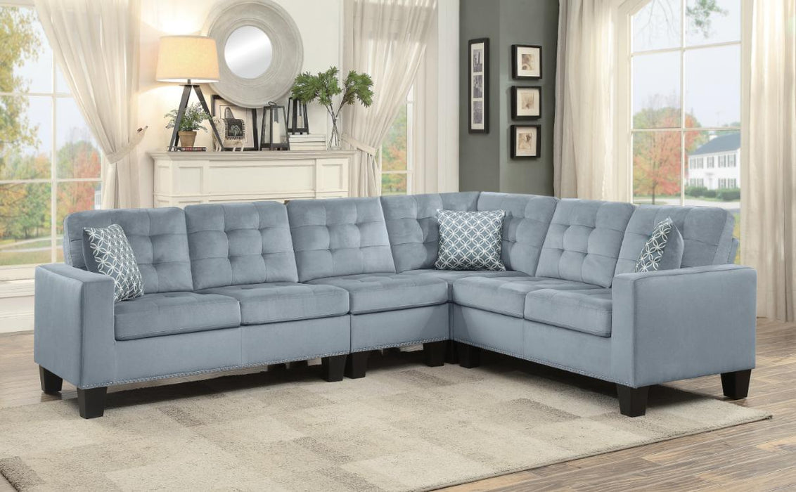 Homelegance Furniture Lantana 2-Piece Reversible Sectional in Gray 9957GY*SC - LasVegasFurnitureOnline.com