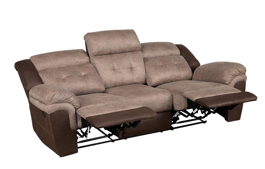 Homelegance Furniture Chai Relcining Sofa in 2 Tones - LasVegasFurnitureOnline.com