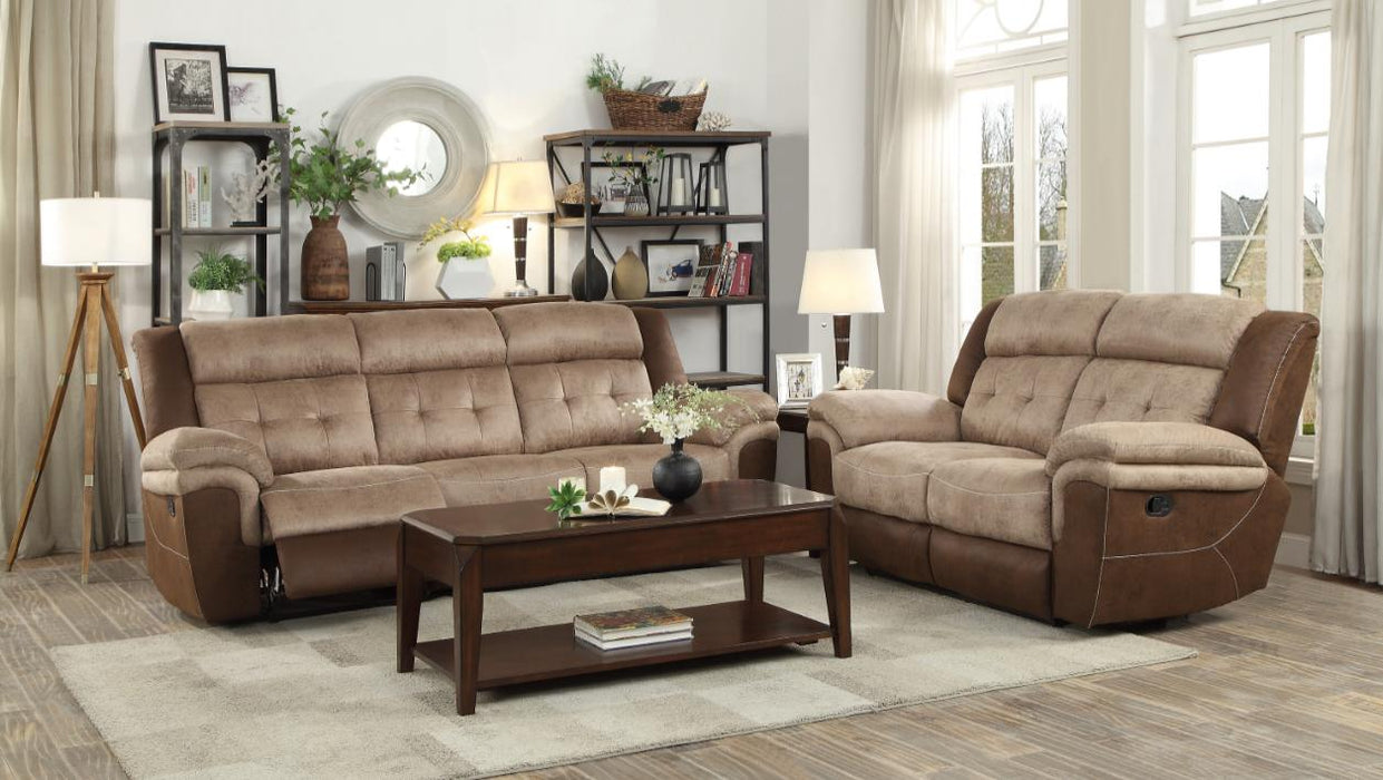Homelegance Furniture Chai Relcining Sofa in 2 Tones - LasVegasFurnitureOnline.com