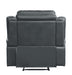 Homelegance Furniture Darwan Lay Flat Recliner in Dark Gray - LasVegasFurnitureOnline.com