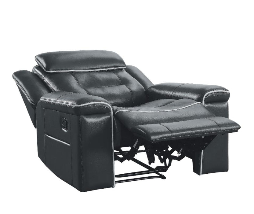 Homelegance Furniture Darwan Lay Flat Recliner in Dark Gray - LasVegasFurnitureOnline.com