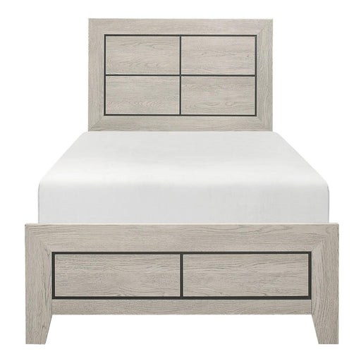 Homelegance Furniture Quinby Twin Panel Bed in Light Brown 1525T-1 - LasVegasFurnitureOnline.com