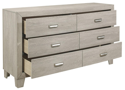 Homelegance Furniture Quinby 6 Drawer Dresser in Light Brown 1525-5 - LasVegasFurnitureOnline.com