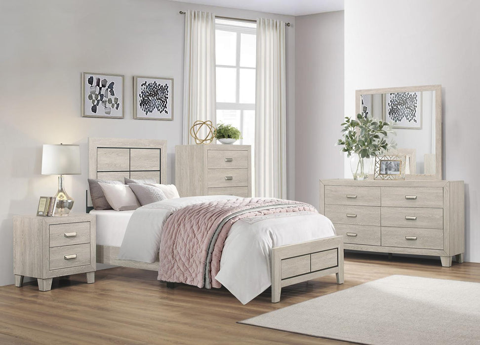 Homelegance Furniture Quinby Mirror in Light Brown 1525-6 - LasVegasFurnitureOnline.com