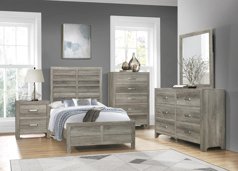 Homelegance Furniture Mandan 5 Drawer Chest in Weathered Gray 1910GY-9 - LasVegasFurnitureOnline.com