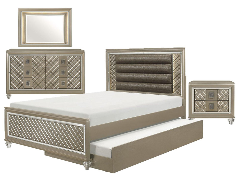 Homelegance Furniture Youth Loudon 6 Drawer Dresser in Champagne Metallic B1515-5 - LasVegasFurnitureOnline.com