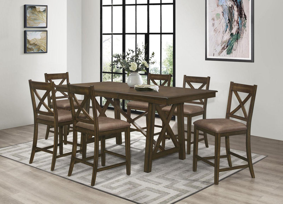 Homelegance Furniture Levittown Counter Height Table in Brown 5757-36 - LasVegasFurnitureOnline.com