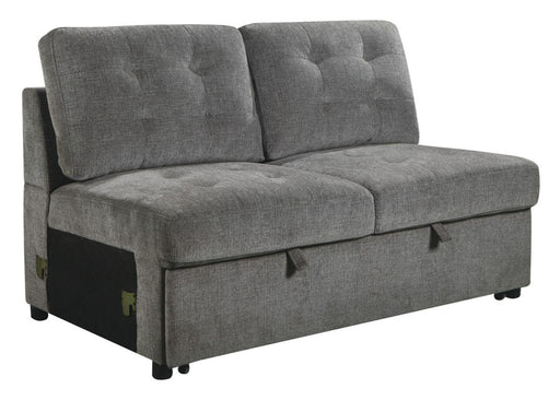 Homelegance Furniture Logansport Armless 2-Seater with Pull-out Bed in Gray 9401GRY-2A - LasVegasFurnitureOnline.com