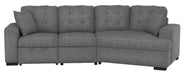 Homelegance Furniture Logansport Right Side Cuddler with 1 Pillow in Gray 9401GRY-RU - LasVegasFurnitureOnline.com