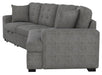 Homelegance Furniture Logansport Right Side Cuddler with 1 Pillow in Gray 9401GRY-RU - LasVegasFurnitureOnline.com