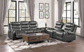 Homelegance Furniture Putnam Double Glider Reclining Loveseat in Gray 9405GY-2 - LasVegasFurnitureOnline.com