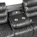 Homelegance Furniture Putnam Double Reclining Sofa with Drop-Down in Gray 9405GY-3 - LasVegasFurnitureOnline.com