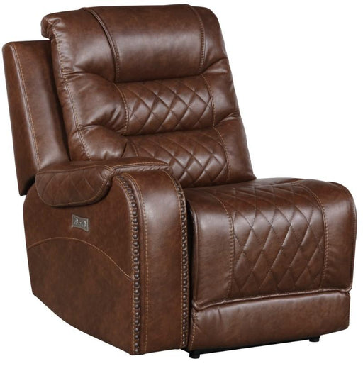 Homelegance Furniture Putnam Power Left Side Reclining Chair with USB Port in Brown 9405BR-LRPW - LasVegasFurnitureOnline.com