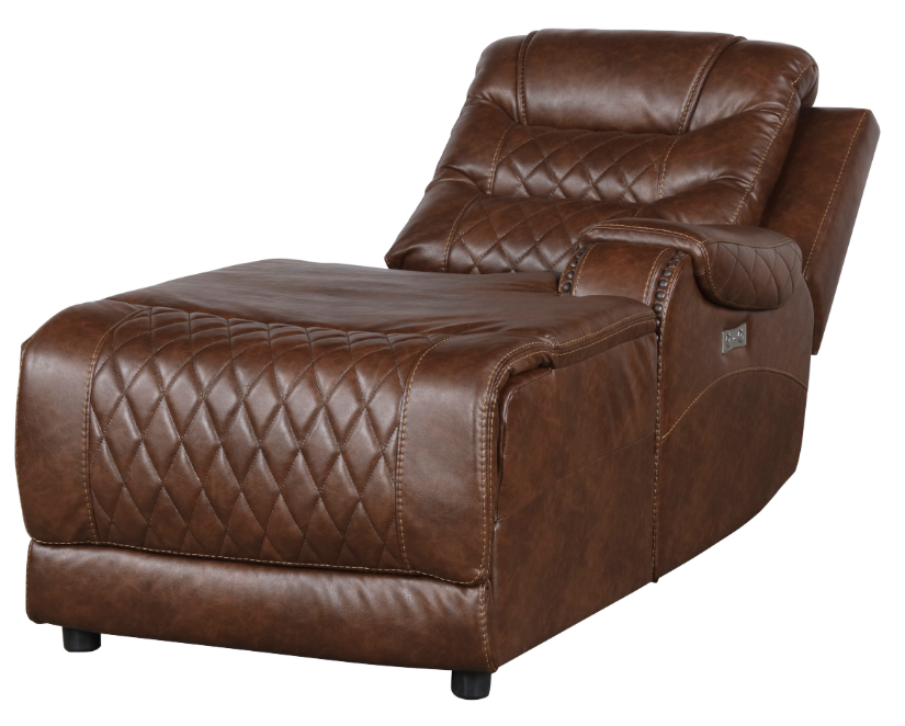 Homelegance Furniture Putnam Power Right Side Reclining Chaise with USB Port in Brown 9405BR-RCPW - LasVegasFurnitureOnline.com