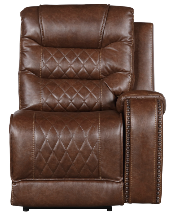 Homelegance Furniture Putnam Power Right Side Reclining Chair with USB Port in Brown 9405BR-RRPW - LasVegasFurnitureOnline.com