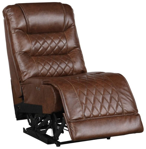 Homelegance Furniture Putnam Power Armless Reclining Chair in Brown 9405BR-ARPW - LasVegasFurnitureOnline.com