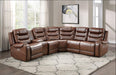 Homelegance Furniture Putnam Power Armless Reclining Chair in Brown 9405BR-ARPW - LasVegasFurnitureOnline.com