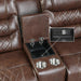 Homelegance Furniture Putnam Power Double Reclining Loveseat in Brown 9405BR-2PW - LasVegasFurnitureOnline.com