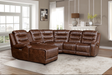 Homelegance Furniture Putnam Power Right Side Reclining Chair with USB Port in Brown 9405BR-RRPW - LasVegasFurnitureOnline.com
