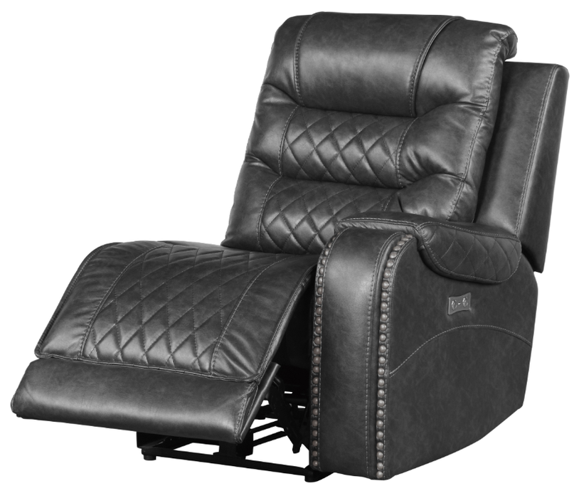 Homelegance Furniture Putnam Power Right Side Reclining Chair with USB Port in Gray 9405GY-RRPW - LasVegasFurnitureOnline.com