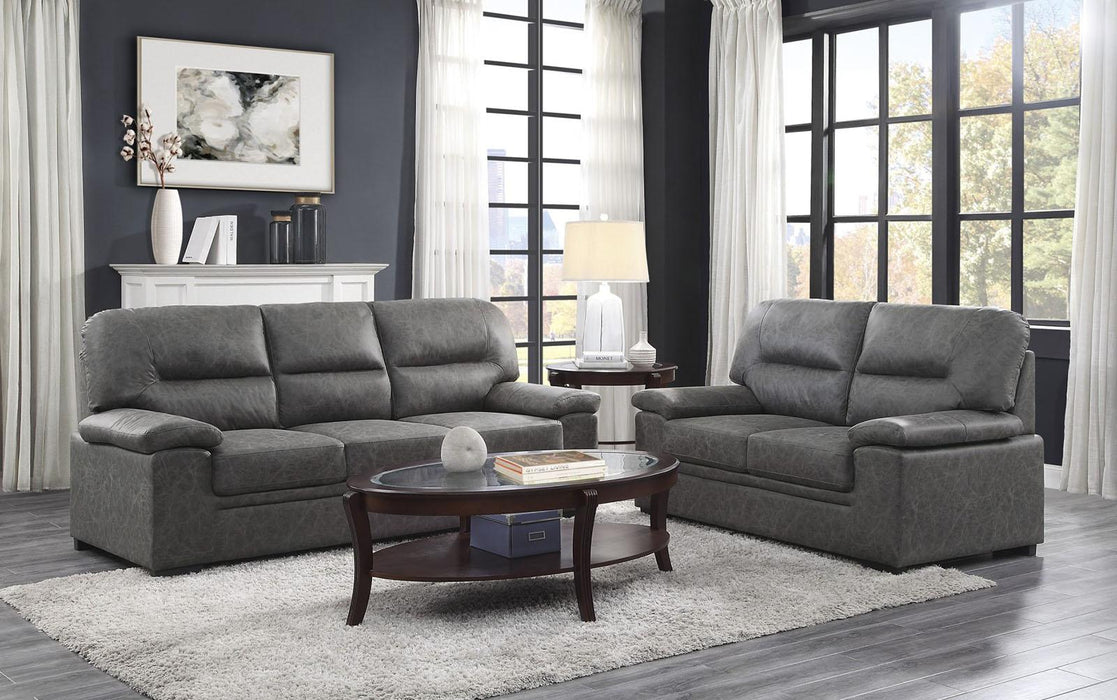 Homelegance Furniture Michigan Loveseat in Dark Gray 9407DG-2 - LasVegasFurnitureOnline.com