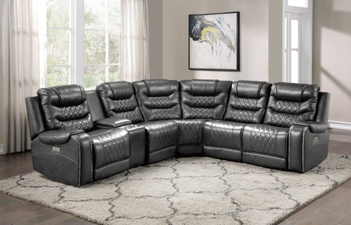 Homelegance Furniture Putnam Corner Seat in Gray 9405GY-CR - LasVegasFurnitureOnline.com