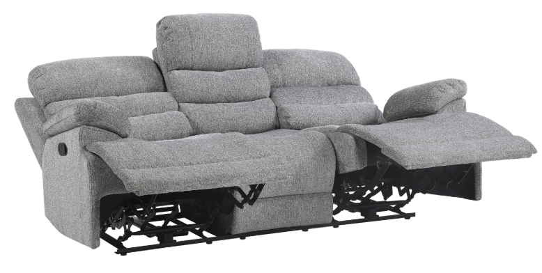 Homelegance Furniture Sherbrook Double Reclining Sofa in Gray - LasVegasFurnitureOnline.com