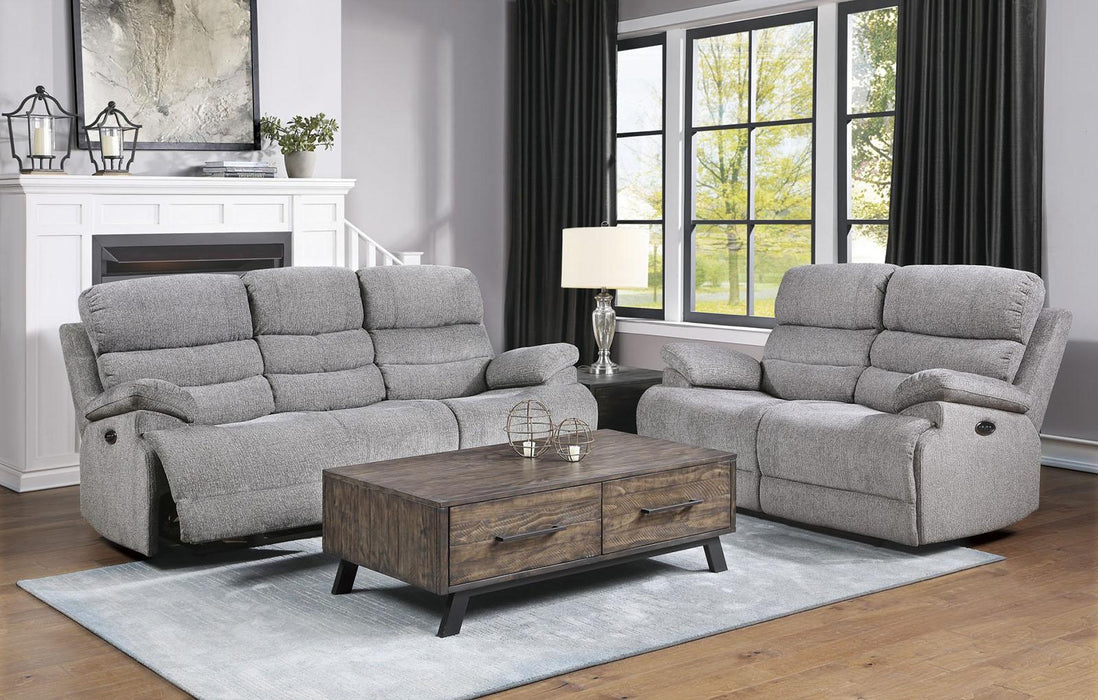 Homelegance Furniture Sherbrook Double Reclining Sofa in Gray - LasVegasFurnitureOnline.com