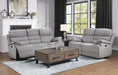 Homelegance Furniture Sherbrook Double Reclining Loveseat in Gray - LasVegasFurnitureOnline.com