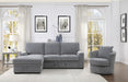Homelegance Furniture Morelia 2pc Sectional with Pull Out Bed and Left Chaise in Dark Gray 9468DG*2LC2R - LasVegasFurnitureOnline.com