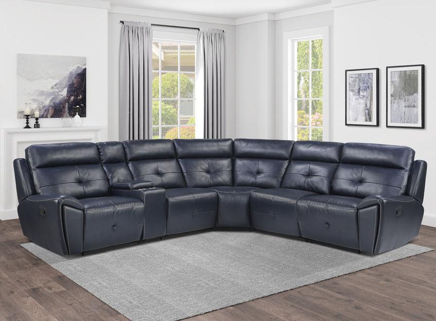 Homelegance Furniture Avenue Corner Seat in Navy 9469NVB-CR - LasVegasFurnitureOnline.com