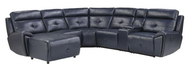 Homelegance Furniture Avenue Left Side Chaise in Navy 9469NVB-LC