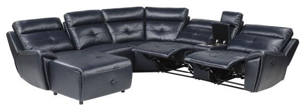 Homelegance Furniture Avenue Left Side Chaise in Navy 9469NVB-LC - LasVegasFurnitureOnline.com