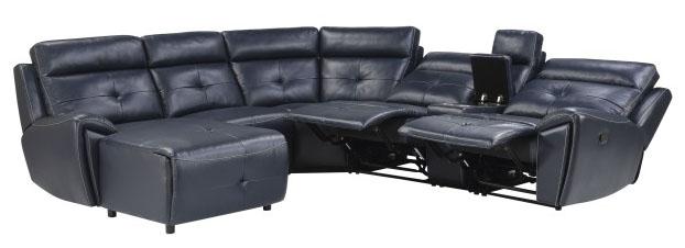 Homelegance Furniture Avenue Left Side Chaise in Navy 9469NVB-LC - LasVegasFurnitureOnline.com