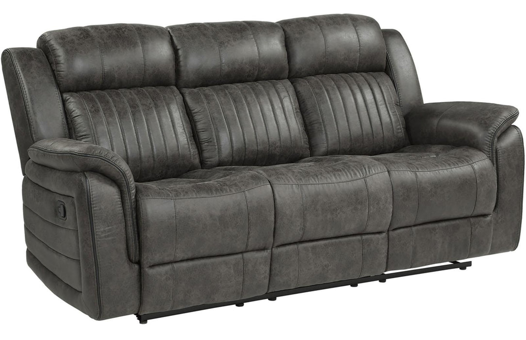 Homelegance Furniture Centeroak Double Reclining Sofa in Gray 9479BRG-3 - LasVegasFurnitureOnline.com