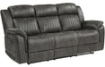 Homelegance Furniture Centeroak Double Reclining Sofa in Gray 9479BRG-3 - LasVegasFurnitureOnline.com