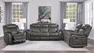 Homelegance Furniture Centeroak Double Reclining Sofa in Gray 9479BRG-3 - LasVegasFurnitureOnline.com