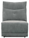 Homelegance Furniture Tesoro Armless Reclining Chair in Dark Gray 9509DG-AR - LasVegasFurnitureOnline.com