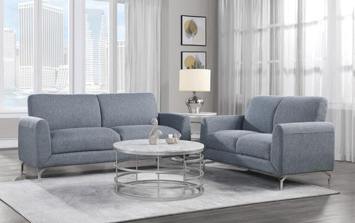 Homelegance Furniture Venture Loveseat in Blue - LasVegasFurnitureOnline.com