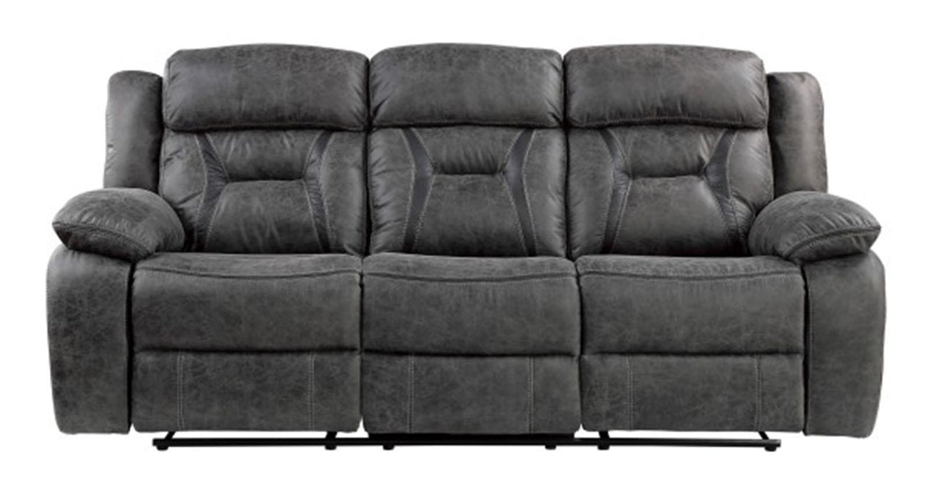 Homelegance Furniture Madrona Hill Double Reclining Sofa in Gray 9989GY-3 - LasVegasFurnitureOnline.com