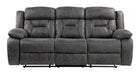 Homelegance Furniture Madrona Hill Double Reclining Sofa in Gray 9989GY-3 - LasVegasFurnitureOnline.com