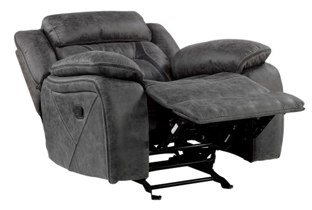 Homelegance Furniture Madrona Hill Glider Reclining Chair in Gray 9989GY-1 - LasVegasFurnitureOnline.com