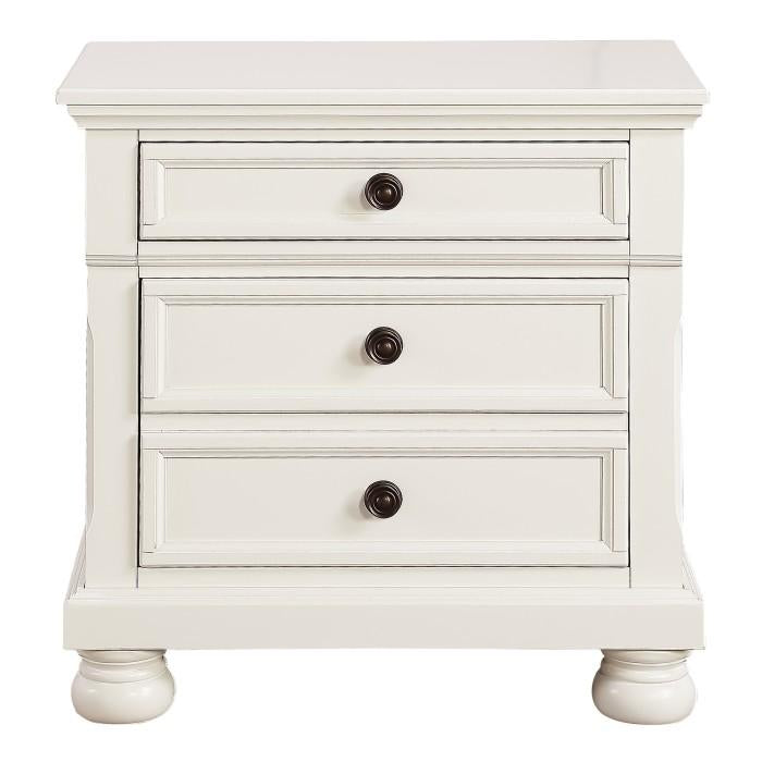 Laurelin 3 Drawer Nightstand in White 1714W-4 - LasVegasFurnitureOnline.com