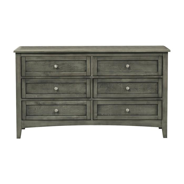Garcia 6 Drawer Dresser in Gray 2046-5 - LasVegasFurnitureOnline.com