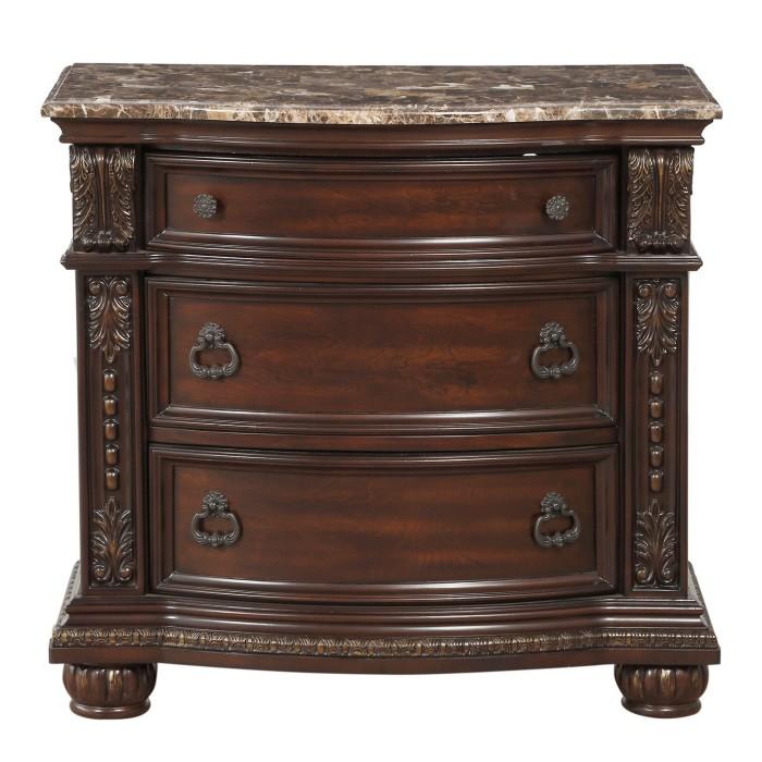 Cavalier Nightstand in Dark Cherry 1757-4 - LasVegasFurnitureOnline.com