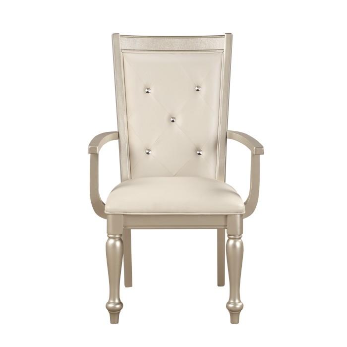 Celandine Arm Chair in Silver (Set of 2)