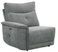 Tesoro Power Double Reclining Sofa w/ Power Headrests in Dark Gray 9509DG-3PWH* - LasVegasFurnitureOnline.com