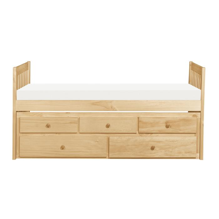 Bartly Twin/Twin Trundle Bed w/ 2 Storage Drawers in Natural B2043PR-1 - LasVegasFurnitureOnline.com