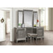 Tamsin 3pcs Vanity Dresser with Mirror in Silver Grey Metallic 1616-15 - LasVegasFurnitureOnline.com